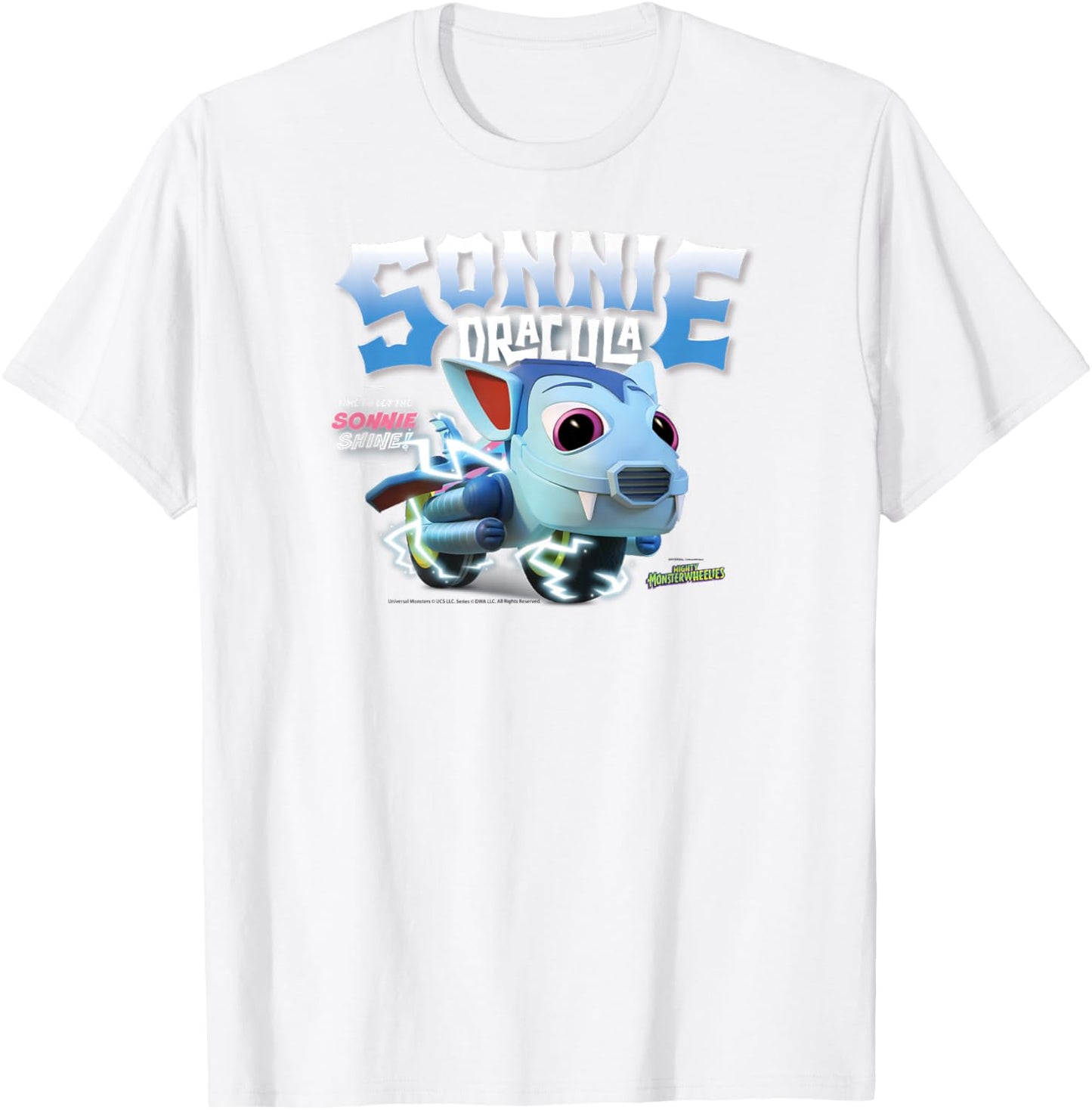DreamWorks Mighty MonsterWheelies Sonnie Dracula T-Shirt - T-Shirt | White