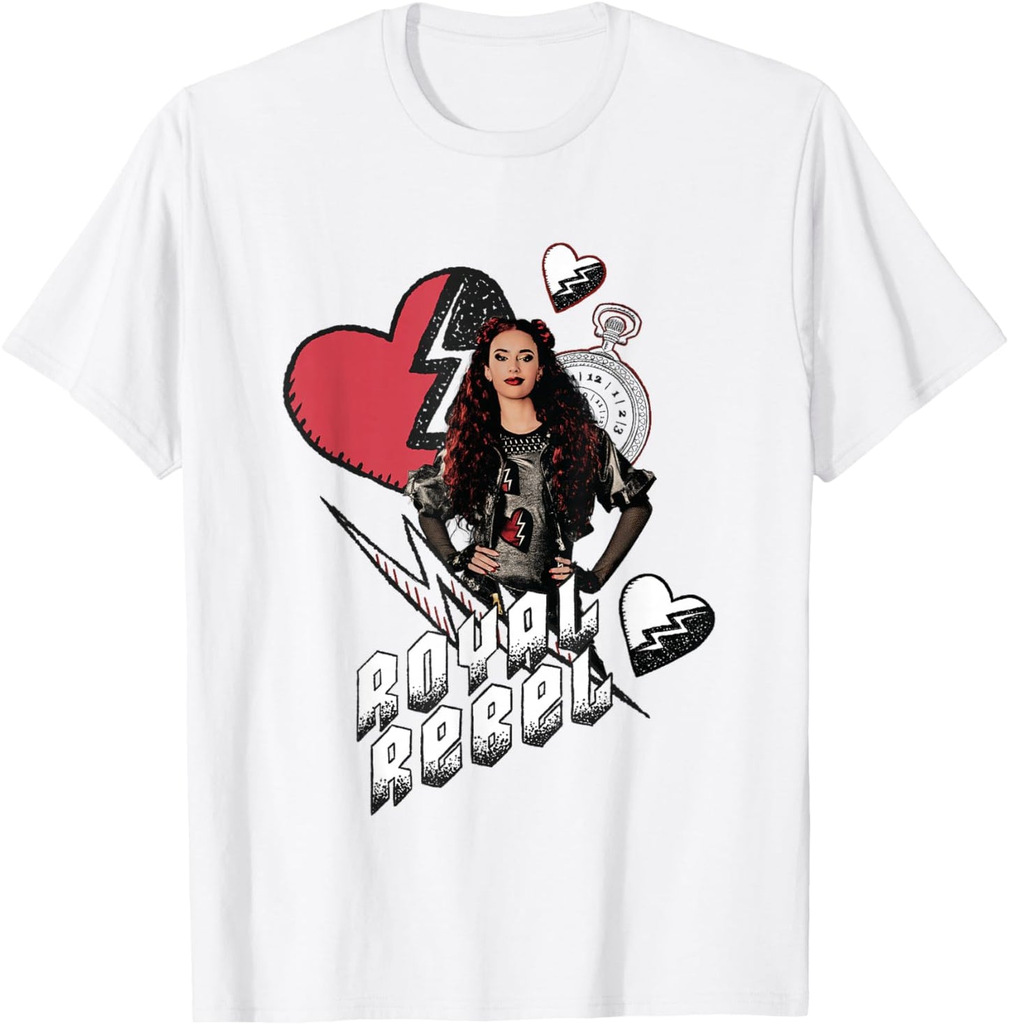 Disney Descendants: The Rise of Red Royal Rebel Chest Logo T-Shirt - T-Shirt | White