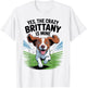 Cute Pet Owner Dog Breed Lover Cartoon Style Funny Brittany T-Shirt - T-Shirt | White