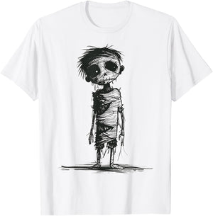 Zombie Costume Halloween Graphic Art Zombie T-Shirt - T-Shirt | White