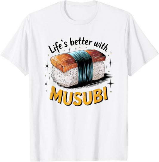 Musubi – Hawaiian Snack Lover’s Design T-Shirt - T-Shirt | White