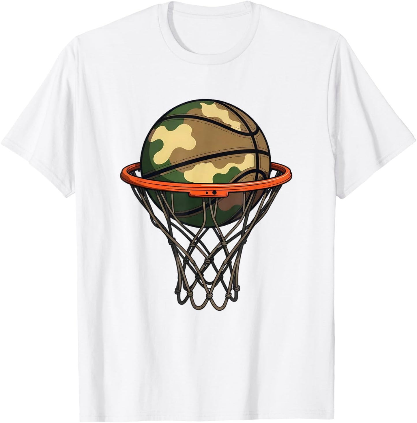 Basketball Camouflage - Basketball Player Camo T-Shirt - T-Shirt | White