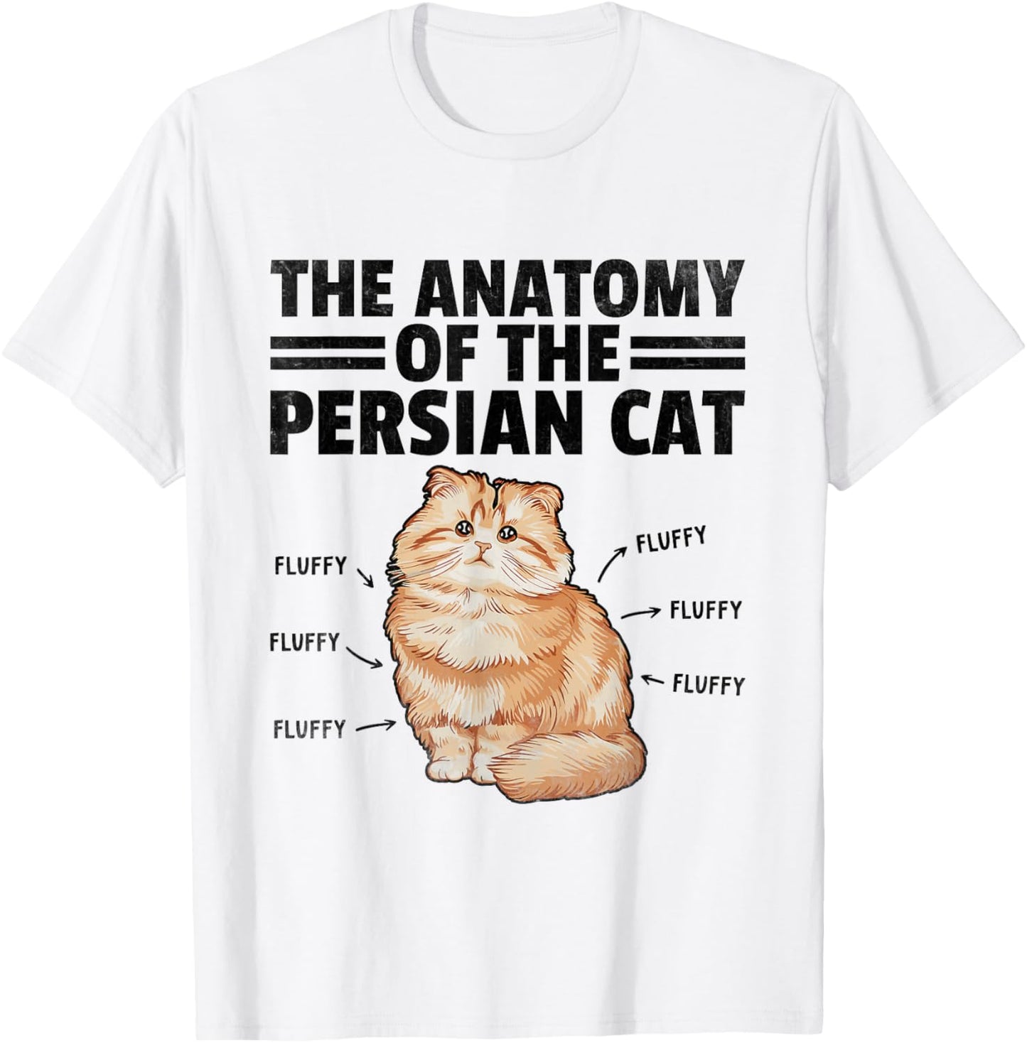 The Anatomy Of The Persian Cat Persian Longhair T-Shirt - T-Shirt | White