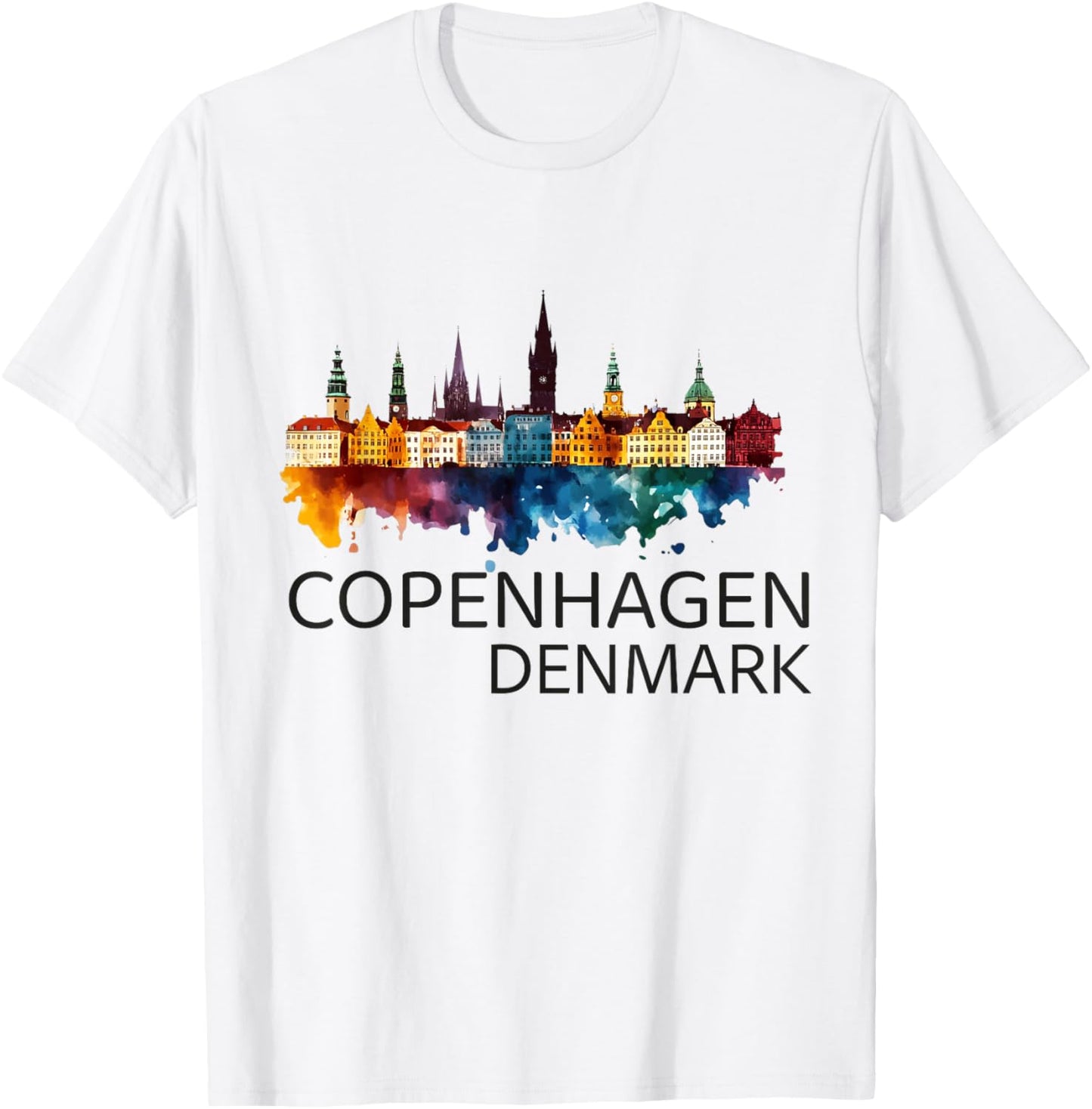 Copenhagen Souvenir Denmark Skyline Proud Danish Men Women T-Shirt - T-Shirt | White