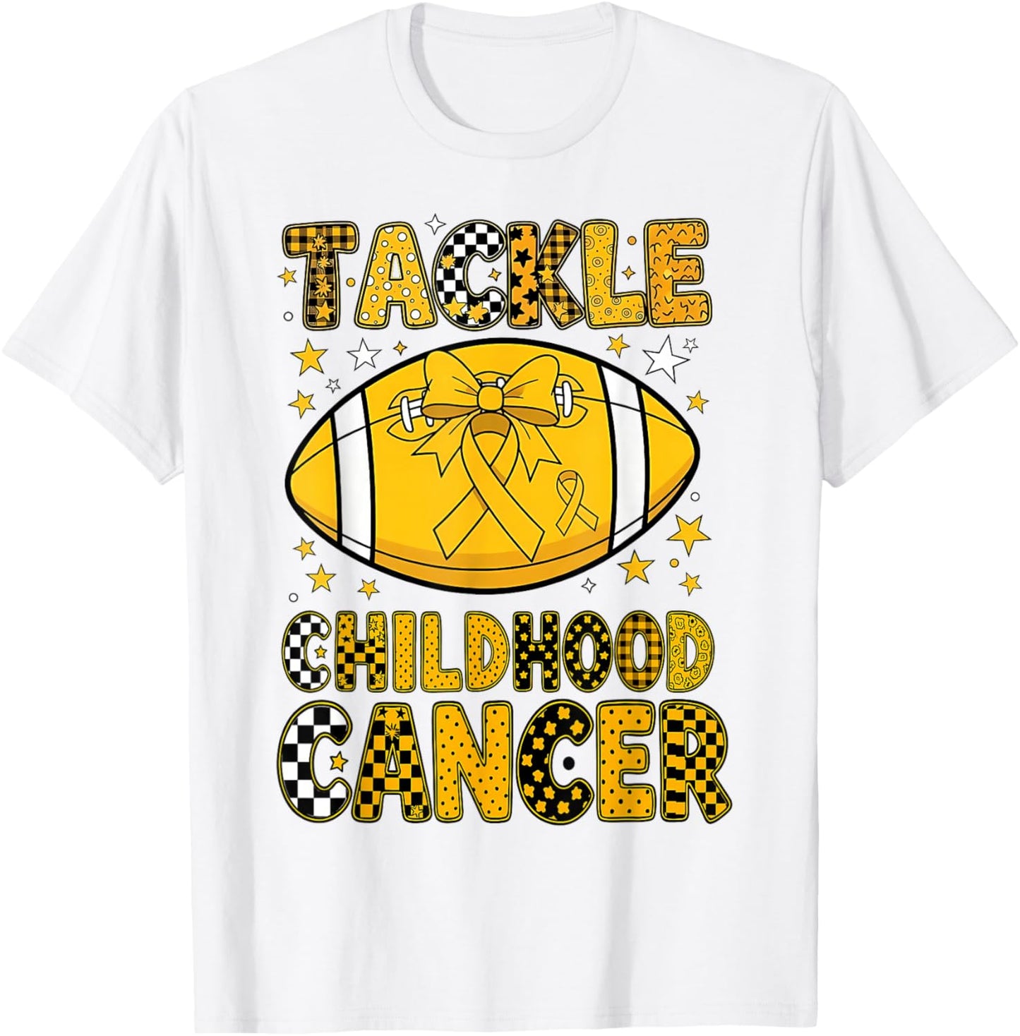 Childhood Tackle Football Childhood Cancer Awareness Women T-Shirt - T-Shirt | White