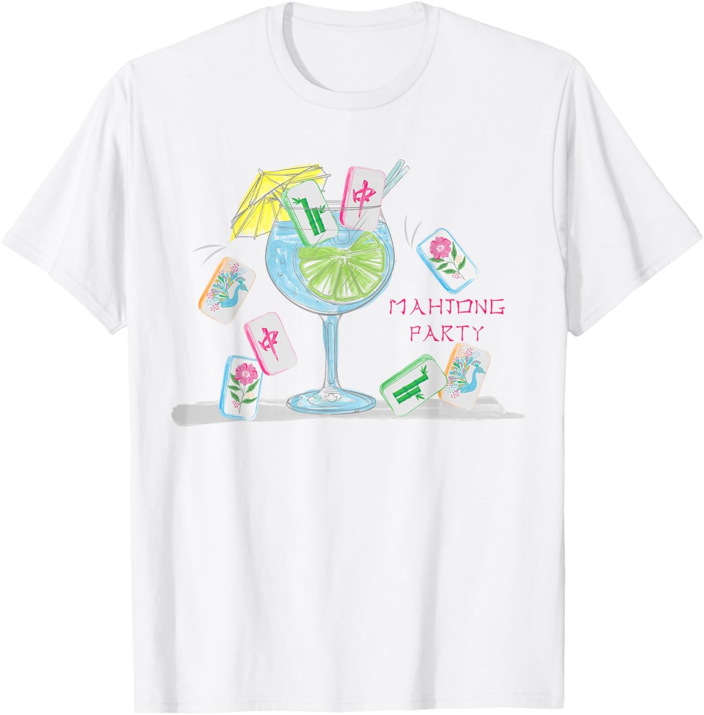 Mahjong Party Funny Mahjong Love Playing Chinese Game T-Shirt - T-Shirt | White
