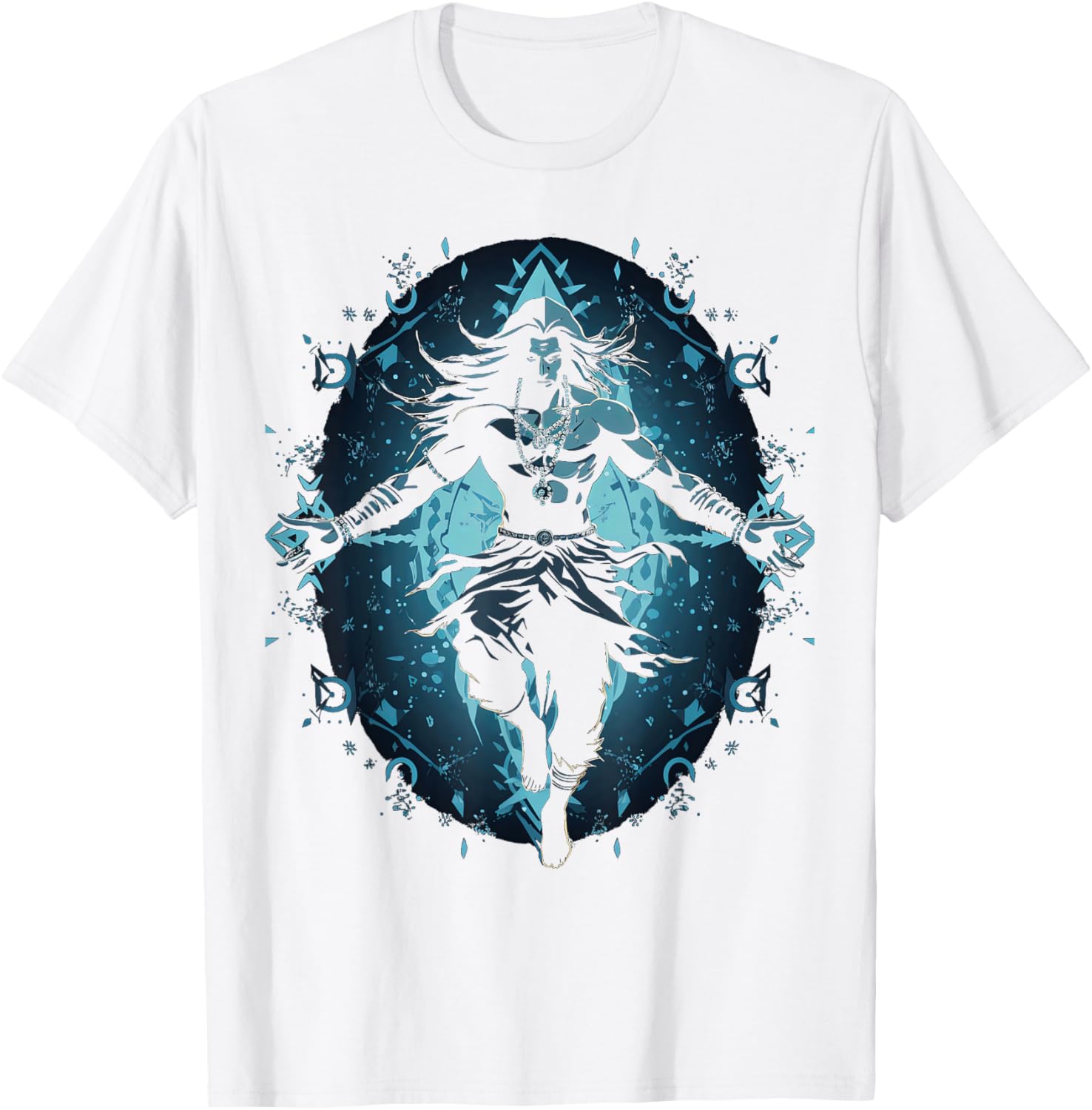 Shiva spiritual hindu god tandava dance yoga meditation T-Shirt - T-Shirt | White