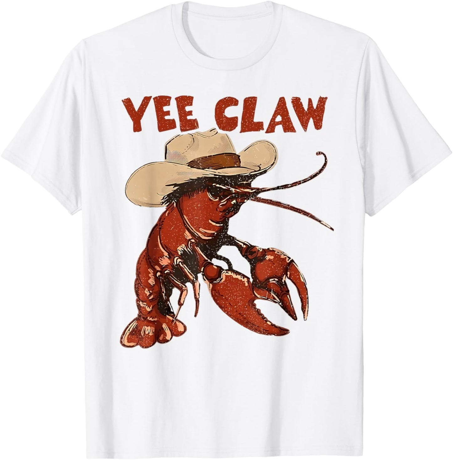 Yee Claw Lobster Cowboy Western Beach Amalfi Coast Trip T-Shirt - T-Shirt | White