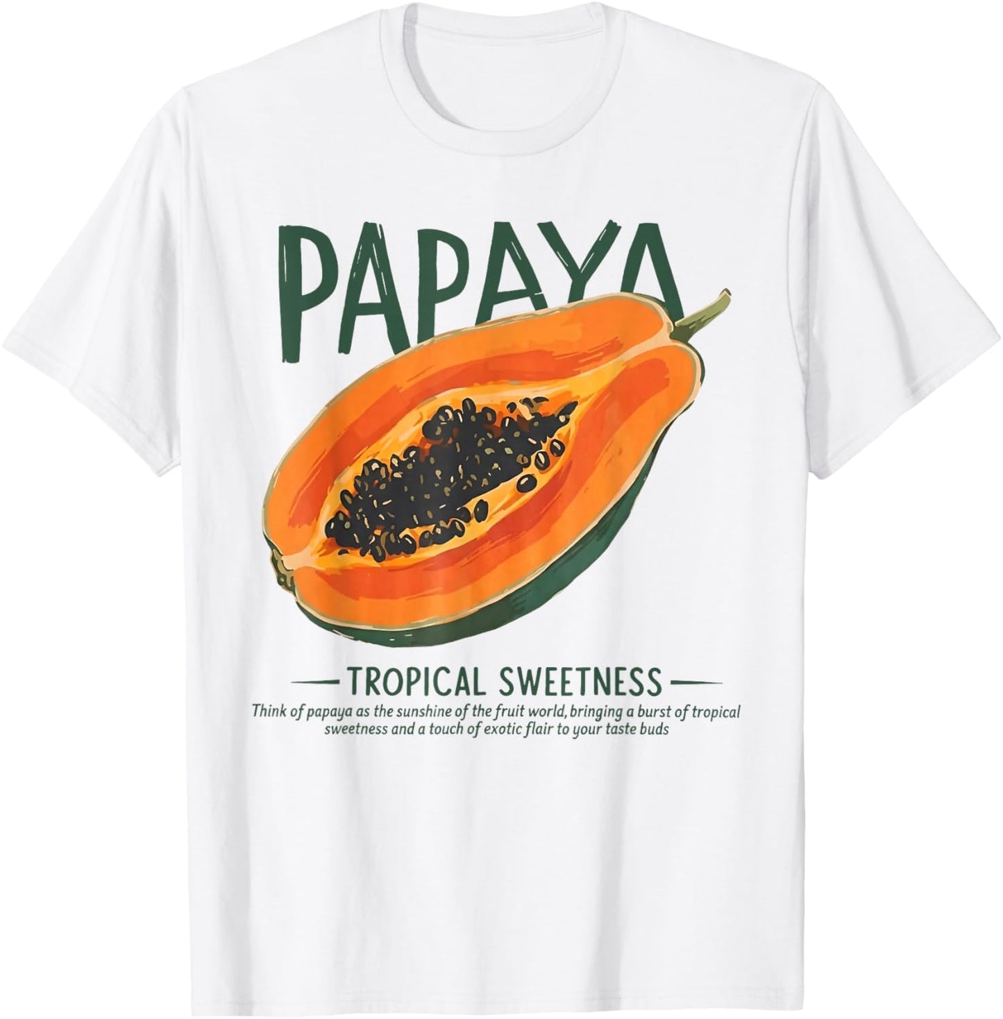 Papaya Tropical Sweetness T-Shirt - T-Shirt | White