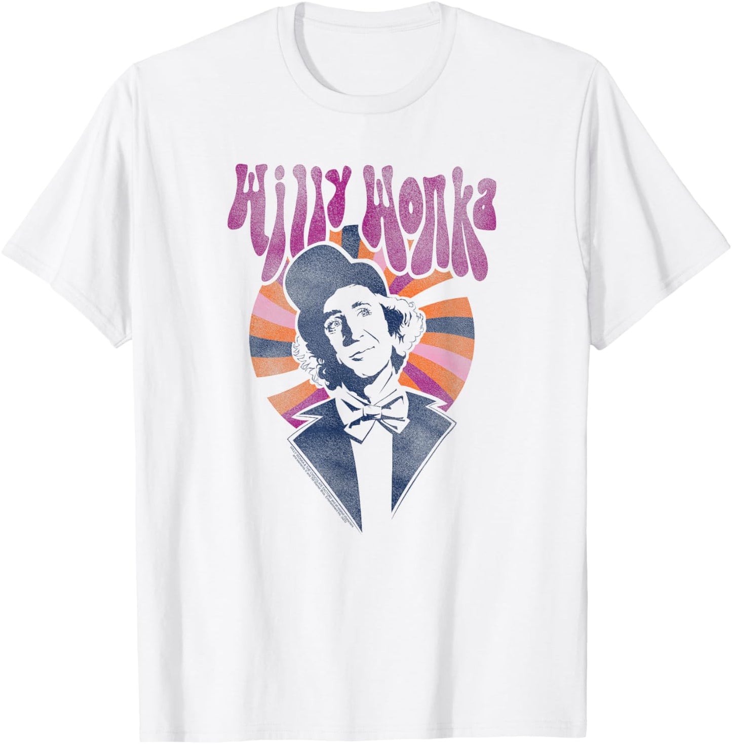 Willy Wonka and The Chocolate Factory Colorful Heart Movie T-Shirt - T-Shirt | White