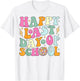 Happy Last Day Of School Groovy Teacher Student Graduation T-Shirt - T-Shirt | White
