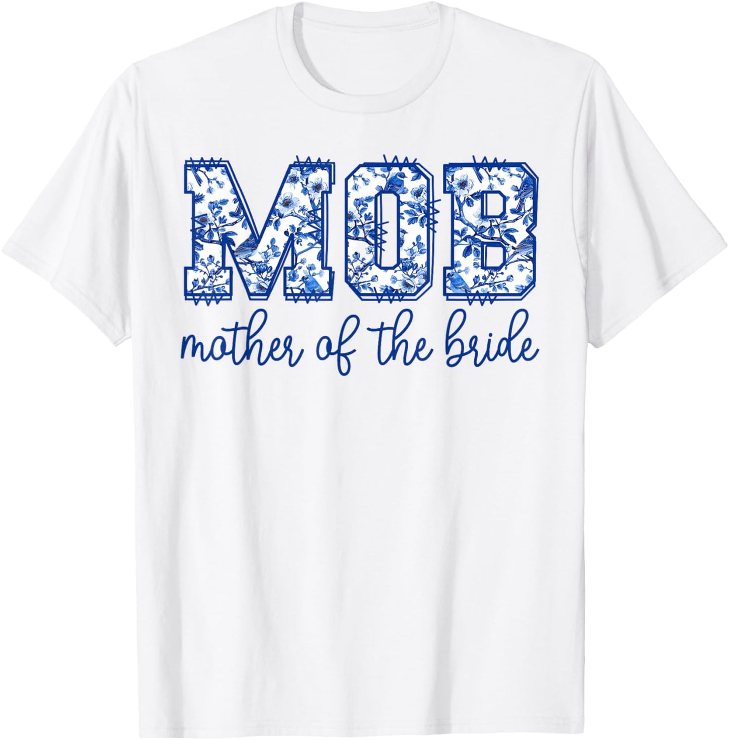 Mother Of The Bride MOD Toile Floral Matching Wedding Party T-Shirt - T-Shirt | White