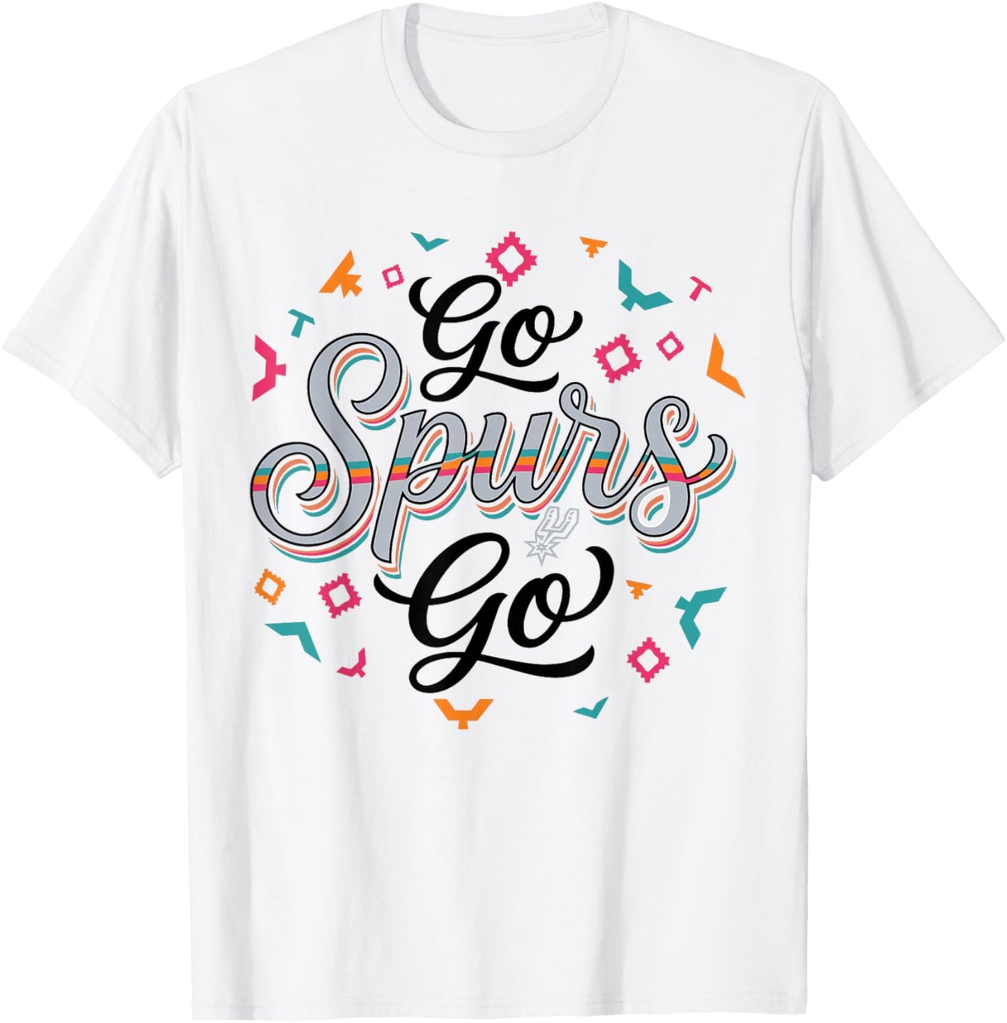 Go Spurs Go Basketball Season Game Day Basketball Fan T-Shirt - T-Shirt | White