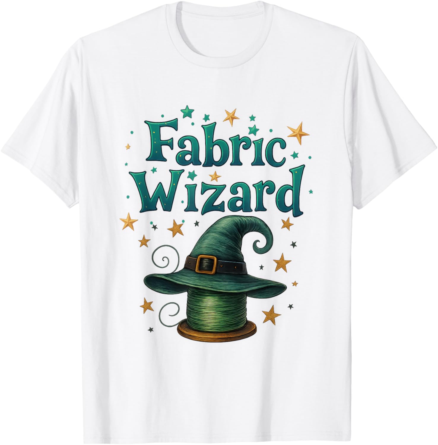 Cool Quilting Quilt Sewing Halloween Fabric Wizard T-Shirt - T-Shirt | White