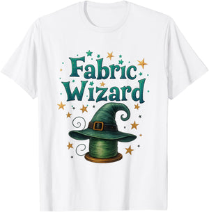 Cool Quilting Quilt Sewing Halloween Fabric Wizard T-Shirt - T-Shirt | White