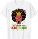 Little Miss Juneteenth Shirt Girl Toddler Black History Kids T-Shirt - T-Shirt | White