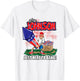 Big Johnson Just Here to Bang! 4th of July American Firework T-Shirt - T-Shirt | White