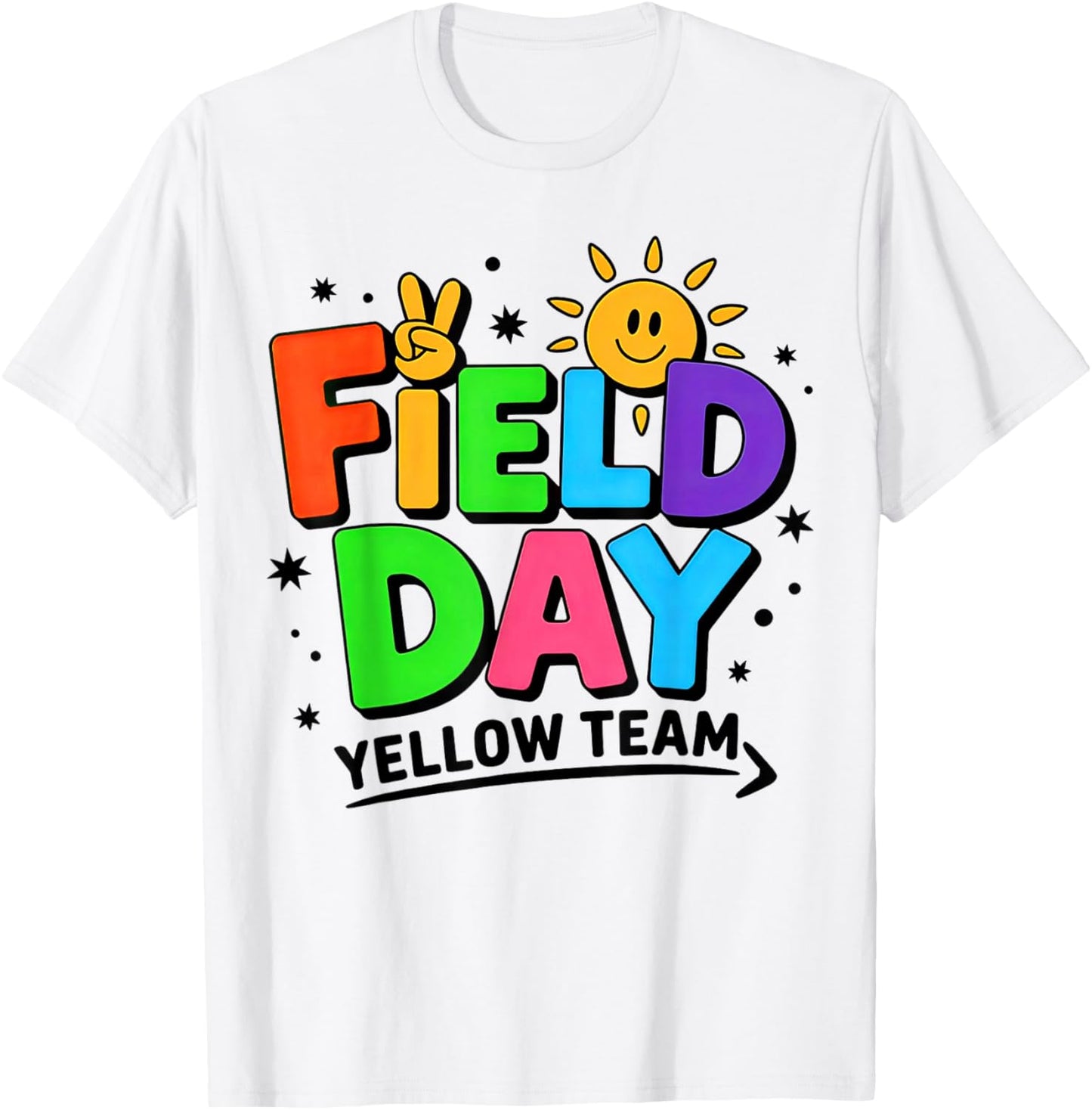 Field Day Yellow Team T-Shirt - T-Shirt | White