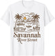 Savannah River Street Georgia Souvenir T-Shirt - T-Shirt | White