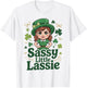 Baby Sassy Little Lassie Irish Girl St Patricks Day Toddler T-Shirt - T-Shirt | White