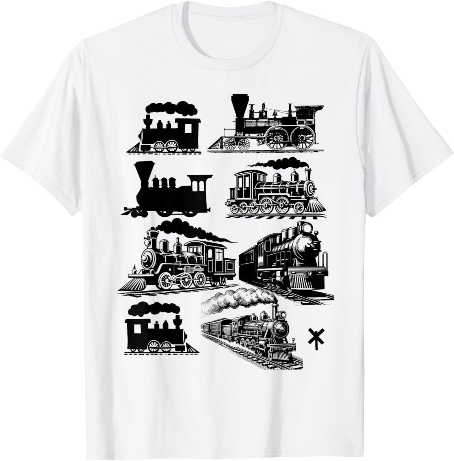 Steam Engine Train Vintage Steam Train Locomotive T-Shirt - T-Shirt | White