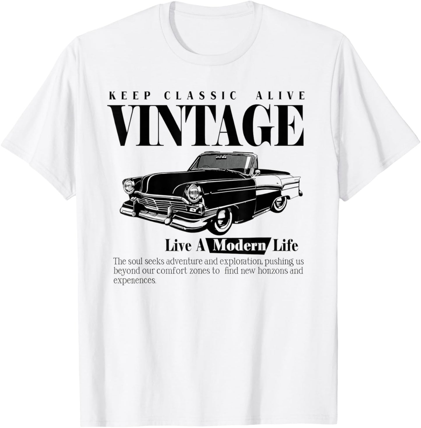 Keep Classic Alive Vintage Y2k T-Shirt - T-Shirt | White