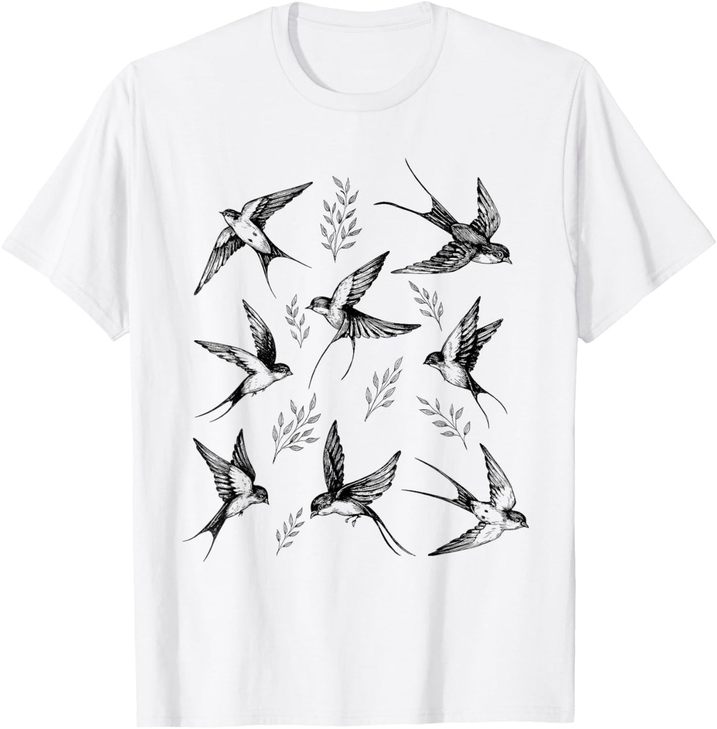 Swallow Bird Lover Vintage Nature Lover Swallow Whisperer T-Shirt - T-Shirt | White