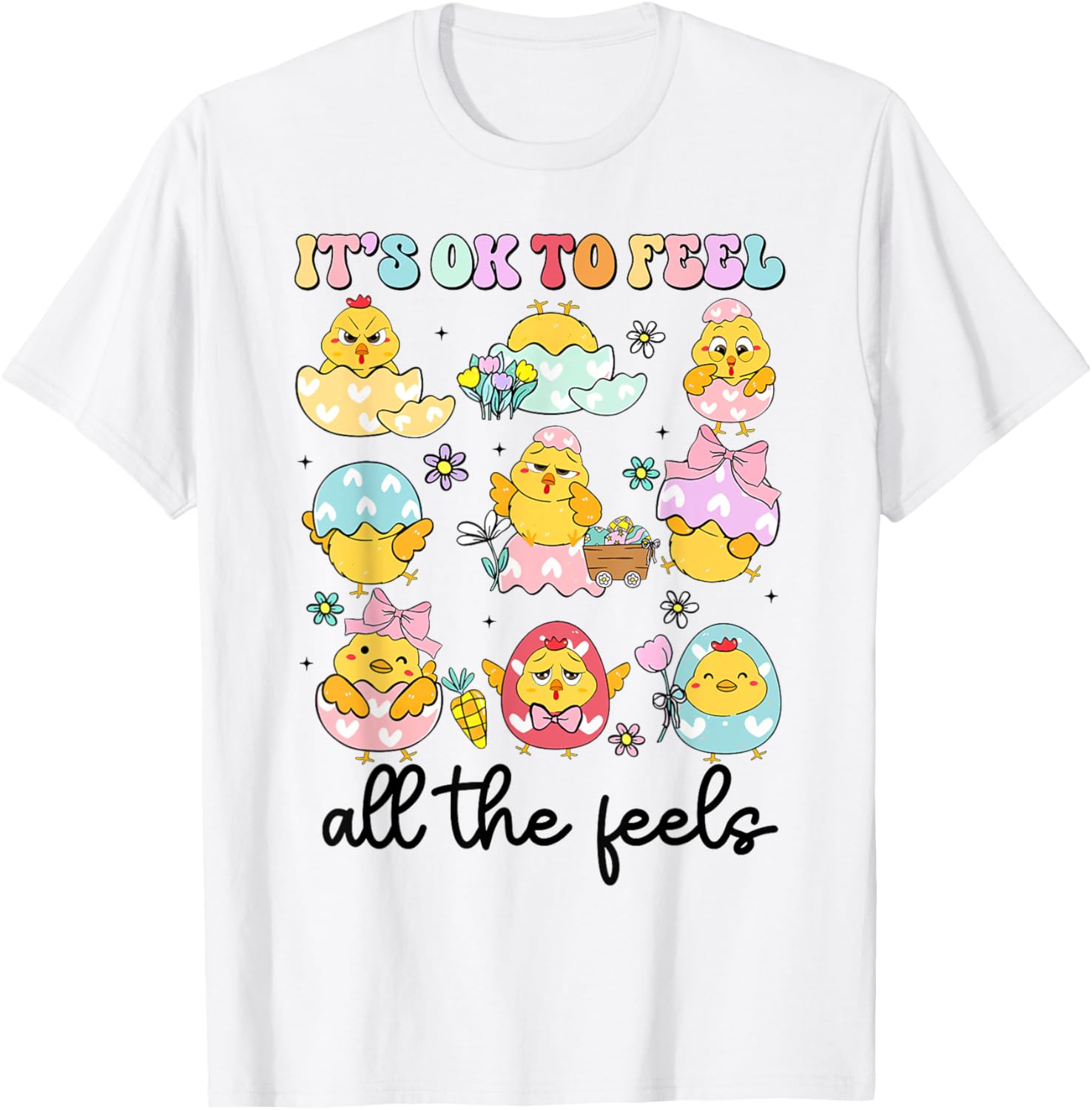 Groovy M.en.tal Easter Day Health Egg Happy Easter Day T-Shirt - T-Shirt | White