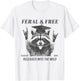 Feral & Free Released Into The Wild Class of 2026 Raccoon T-Shirt - T-Shirt | White