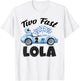 Two Fast Lola of The Birthday Boy Racing Car Party T-Shirt - T-Shirt | White