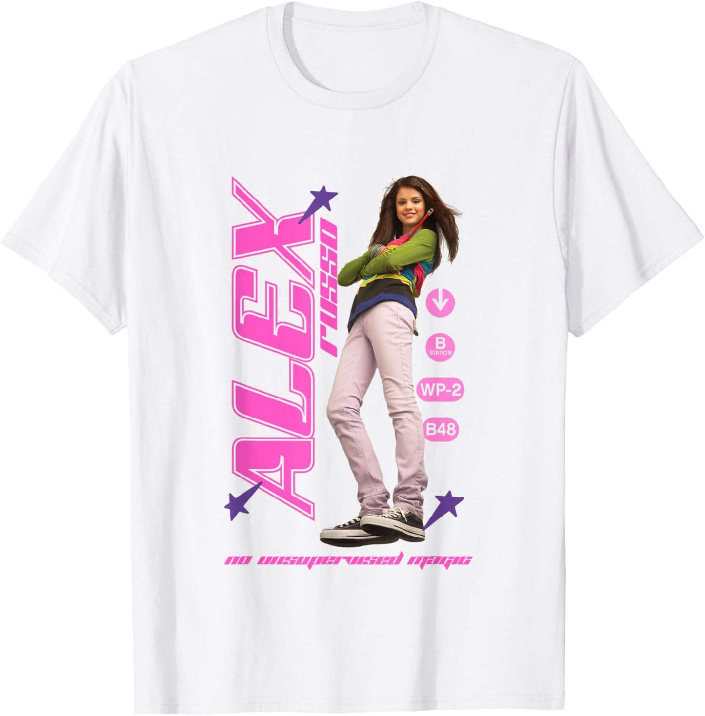 Disney Wizards of Waverly Place Alex Russo Girly Big Poster T-Shirt - T-Shirt | White