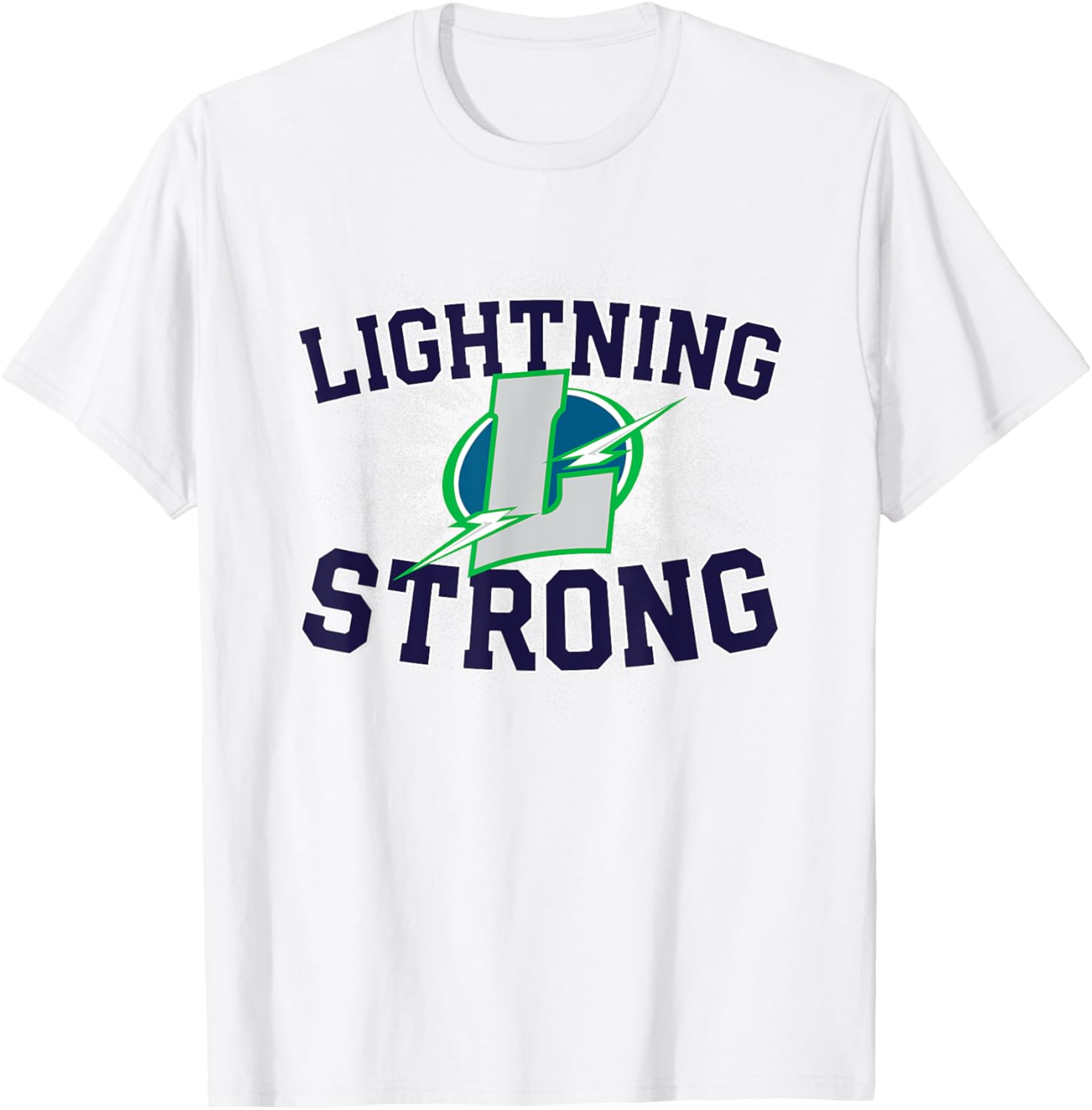 Lapeer Lightning Logo Strong Flag HS T-Shirt - T-Shirt | White