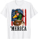 4th of July Cool Duck USA American Flag Goose Patriotic Boys T-Shirt - T-Shirt | White