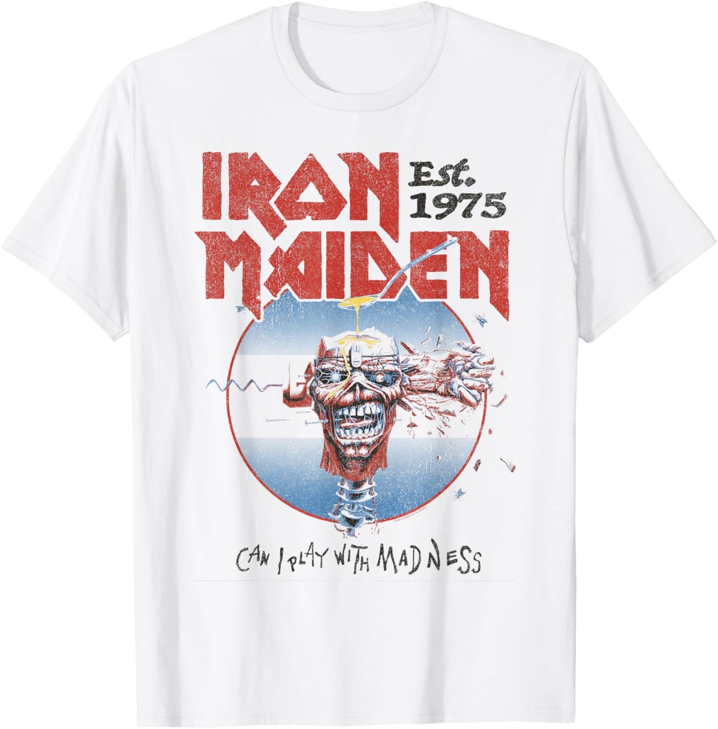 Iron Maiden - Can I Play with Madness White T-Shirt - T-Shirt | White