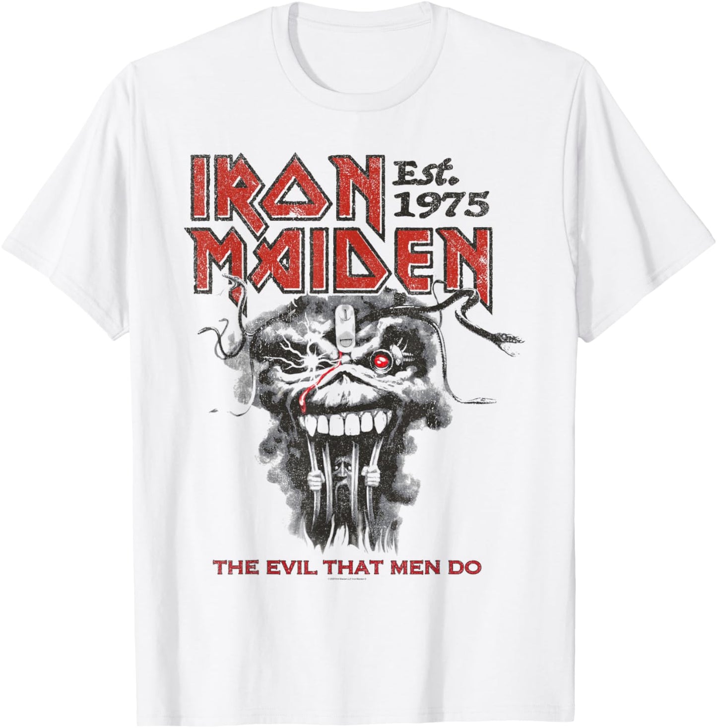 Iron Maiden The Evil that Men Do On White T-Shirt - T-Shirt | White