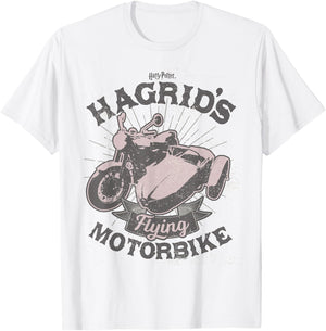 Harry Potter Hagrids Motorbike T-Shirt - T-Shirt | White