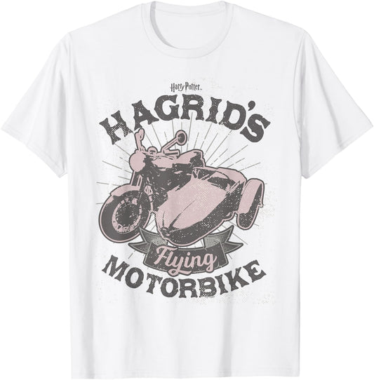 Harry Potter Hagrids Motorbike T-Shirt - T-Shirt | White