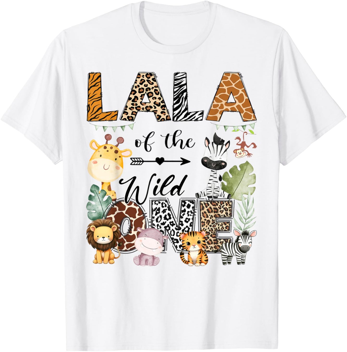Lala Of The Wild One 1St Birthday Safari Jungle T-Shirt - T-Shirt | White