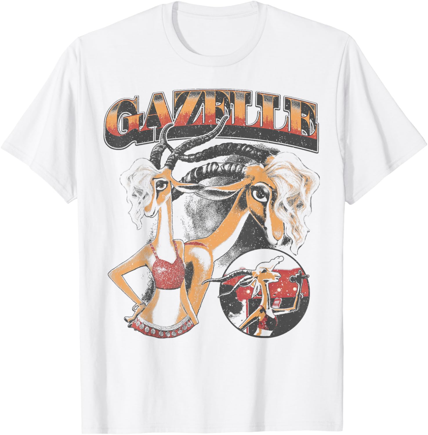 Disney Zootopia Gazelle Bold Text Glamorous Pop Star Singing T-Shirt - T-Shirt | White