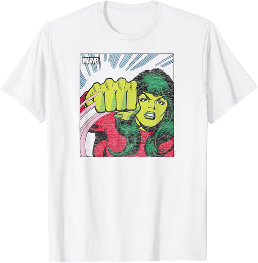 She-Hulk - Comic Panel T-Shirt - T-Shirt | White