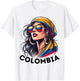 Colombians Souvenirs Products Woman Flag Roots Colombia T-Shirt - T-Shirt | White