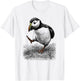 Puffin Vogel Vintage – Lustige Küste Meer Tierkunst T-Shirt - T-Shirt | White