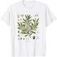 Vintage Botanical Garden Botany Olive tree T-Shirt - T-Shirt | White