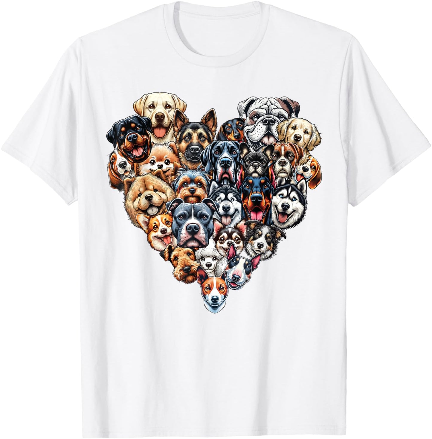 Types Of Dogs Breeds Chart Educational Canine Enthusiast T-Shirt - T-Shirt | White