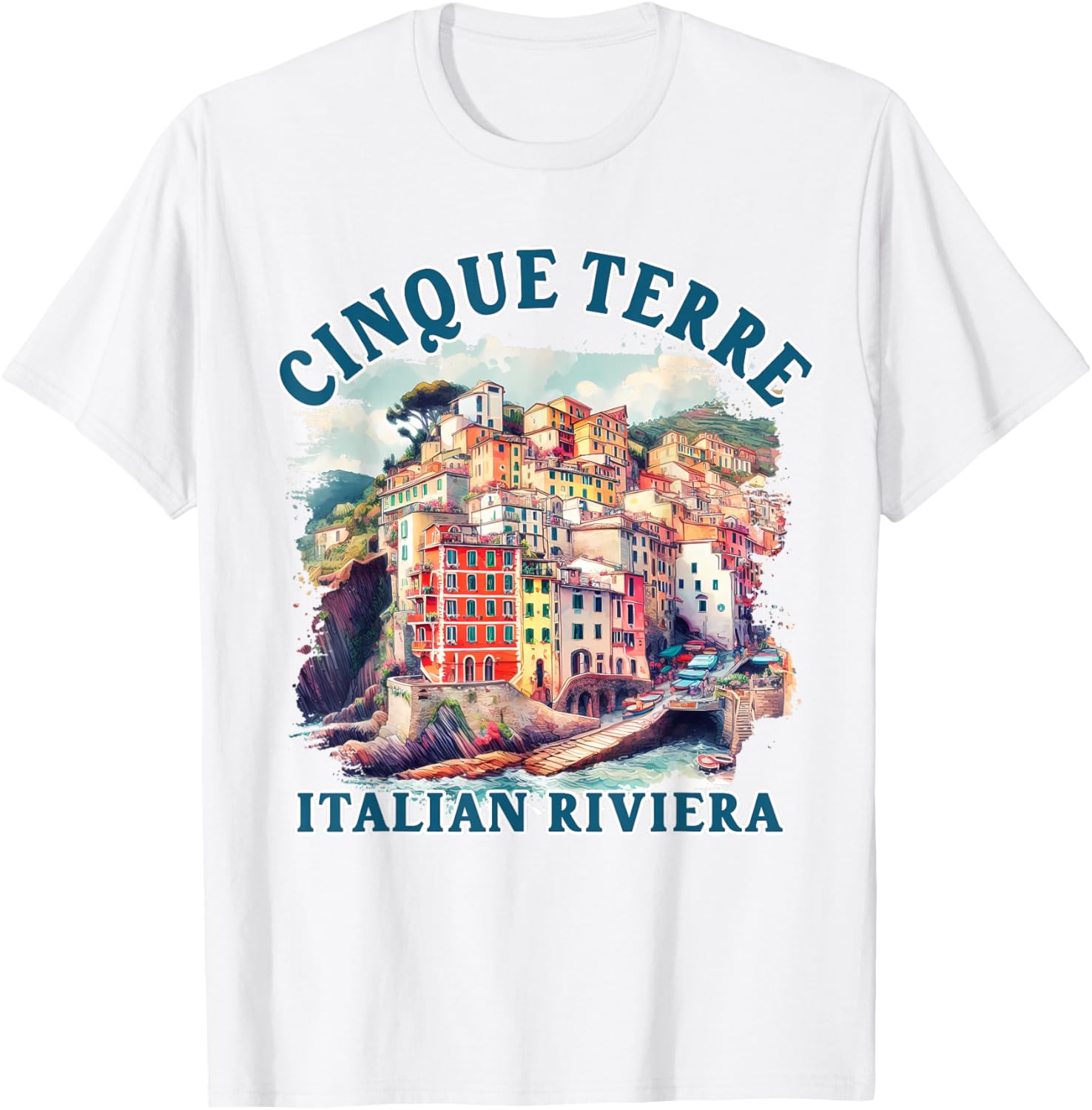 Cinque Terre Travel Italy Trip Cinque Terre Italian Riviera T-Shirt - T-Shirt | White