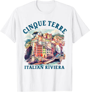Cinque Terre Travel Italy Trip Cinque Terre Italian Riviera T-Shirt - T-Shirt | White