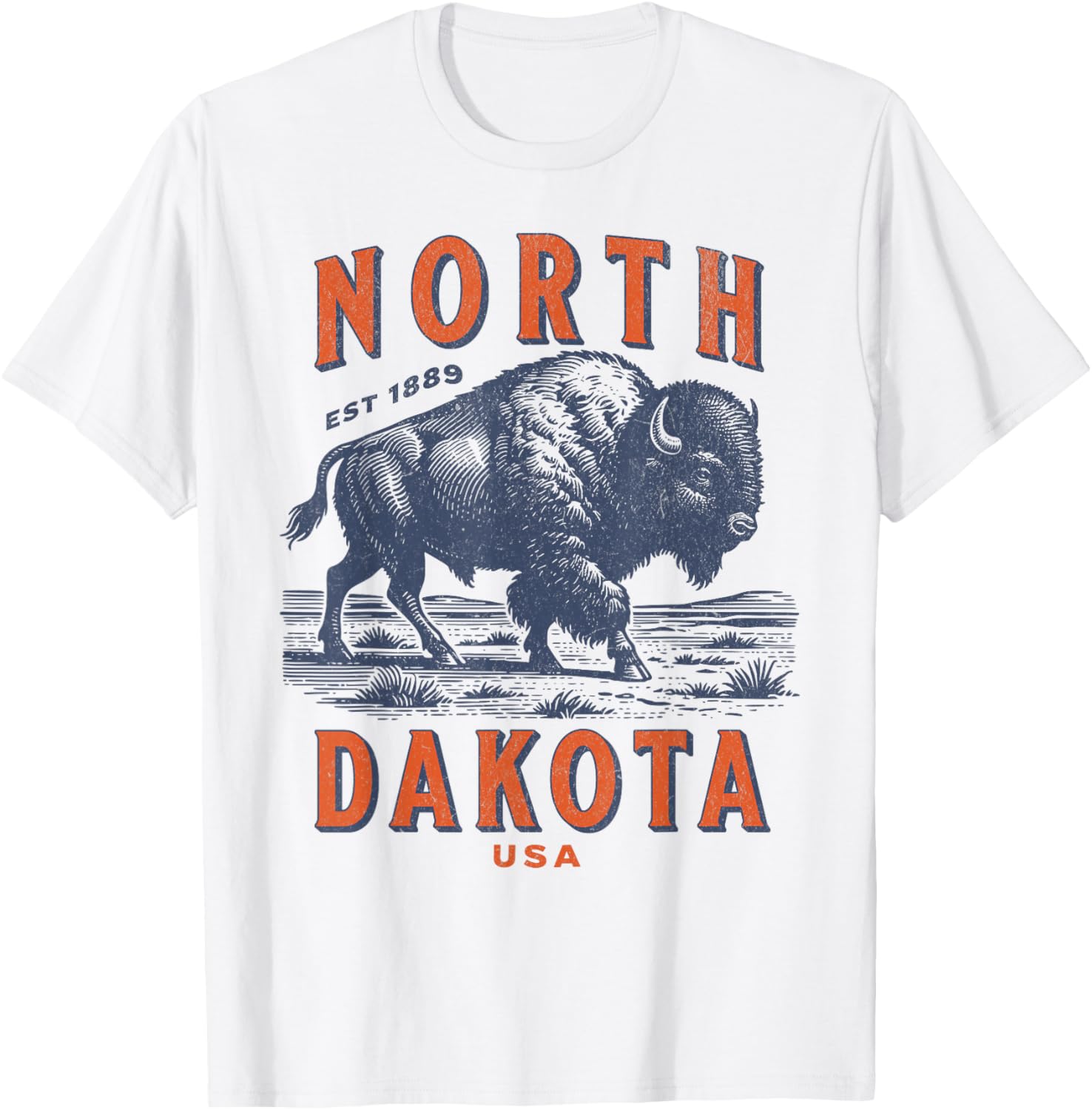 North Dakota T-Shirt - T-Shirt | White