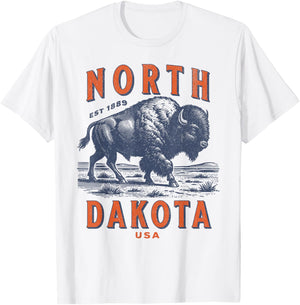 North Dakota T-Shirt - T-Shirt | White