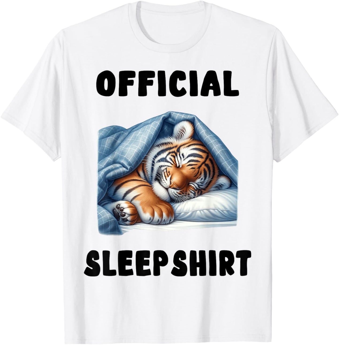 Tiger - Official Sleepshirt Pajamas Nightgown T-Shirt - T-Shirt | White