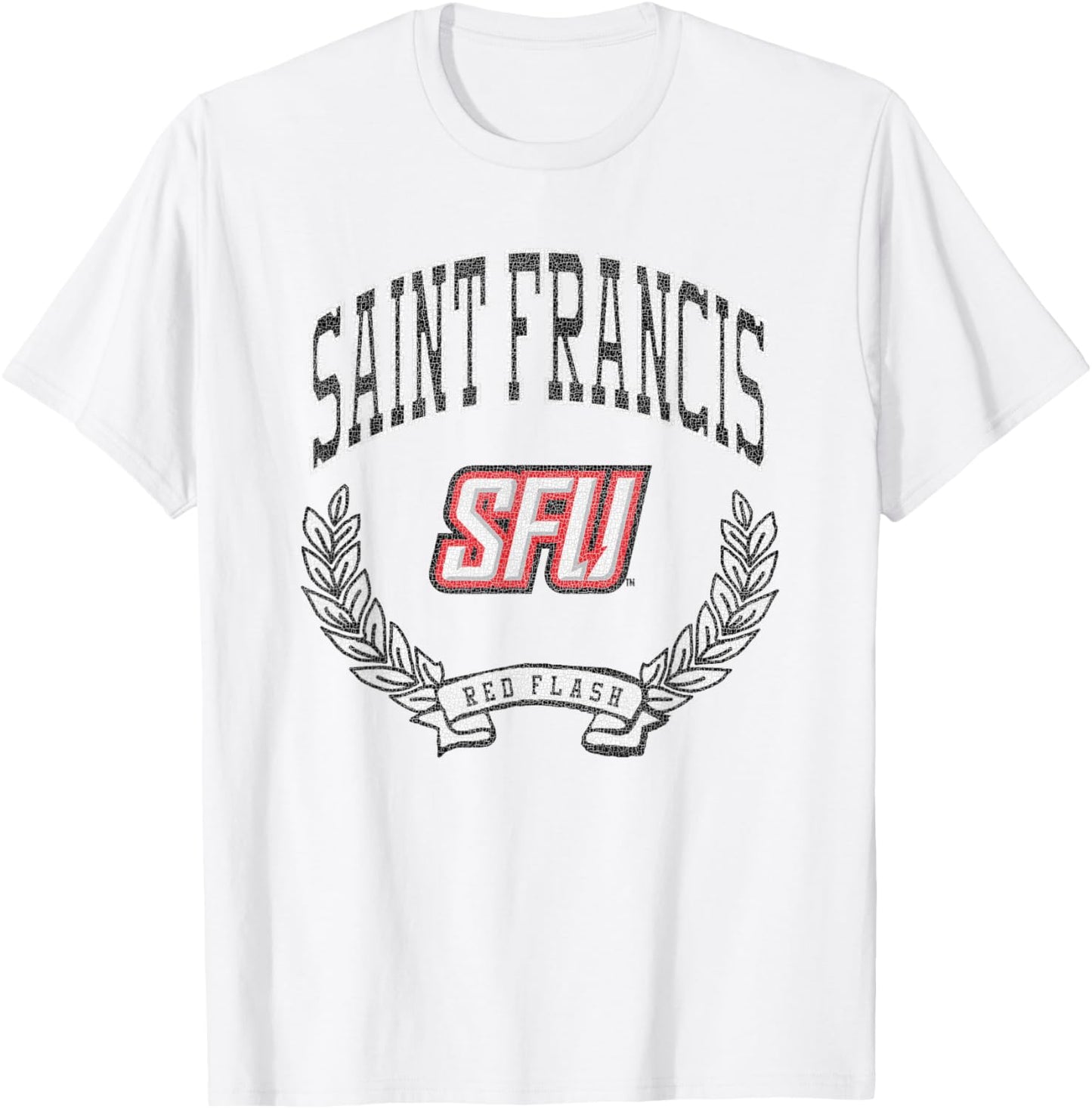 Saint Francis Red Flash Victory Vintage T-Shirt - T-Shirt | White
